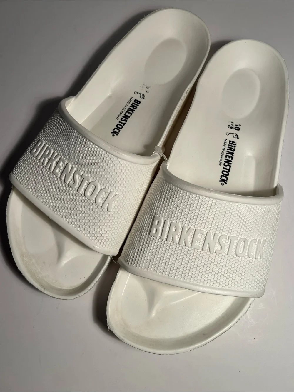 Birkenstock White EVA Slide Sandals size 40